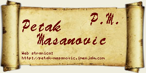 Petak Mašanović vizit kartica